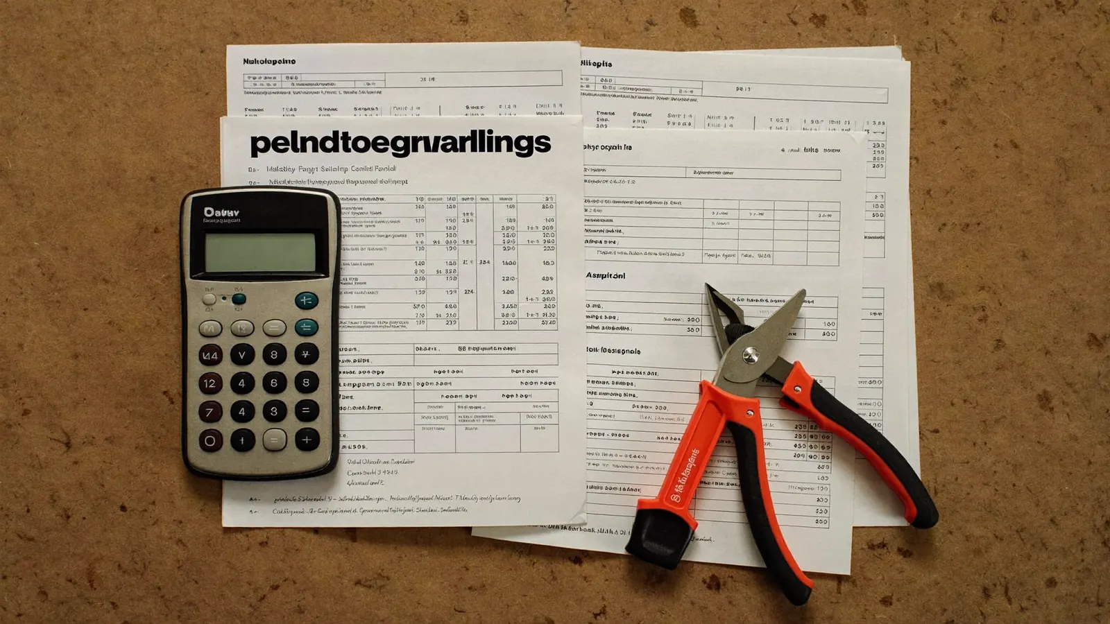Calculator and quote paperwork for Adelaide electrician costs